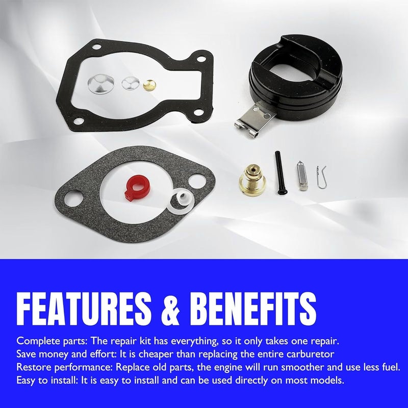 OXCANO 398453 Carburetor Rebuild Kit Compatible with Johnson Evinrude OMC outboard, ohnson Evinrude OMC 3HP 4HP 4.5HP 5HP 6HP 7.5HP 8HP 9.9HP14HP 15HP boat motor engine fuel pump system - Image 3